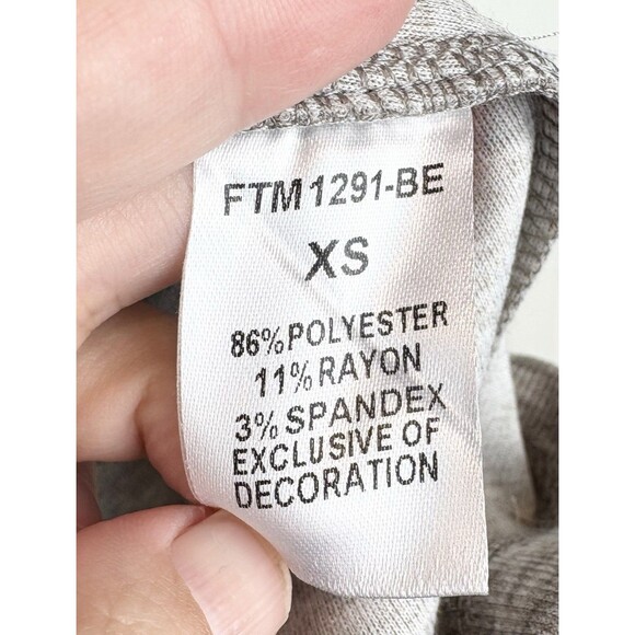 THML Anthropologie Striped Boho Fringe Beige Blouse Top, Extra Small, XS - Picture 6 of 6